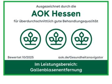 AOK Auszeichnung Gallenblasenentfernung